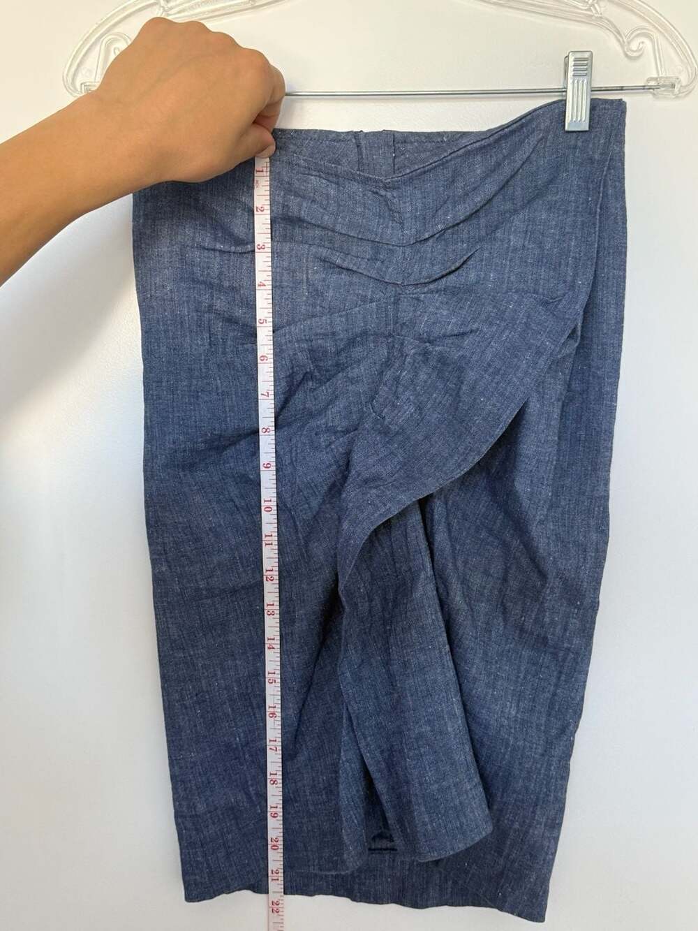 ISABEL MARANT ETOILE Denim Ruched Pencil Skirt Sz 36 - Picture 10 of 11